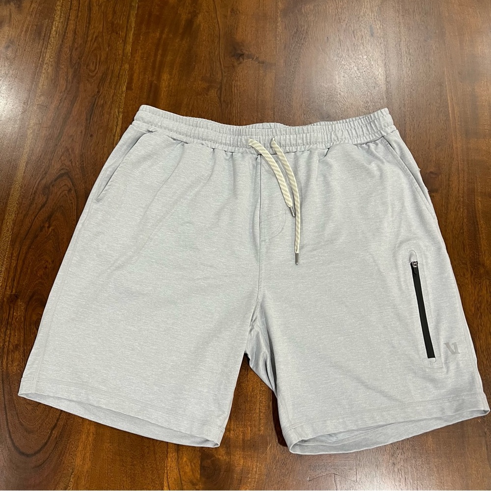 Vuori Light Gray Athletic Shorts